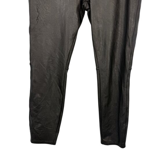 Spanx Faux Leather Like Ankle Skinny Jeans Brown Women size Small Petite 20282Q - Picture 3 of 14